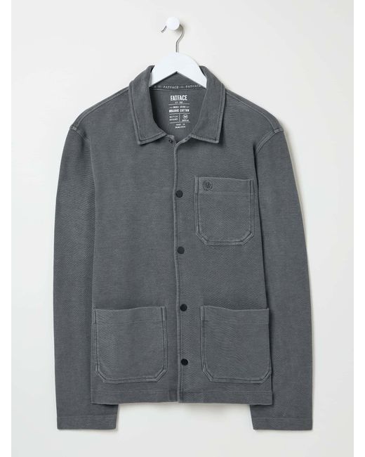FatFace Gray Fatface Lowe Lowe Loop Back Light Weight Jacket for men