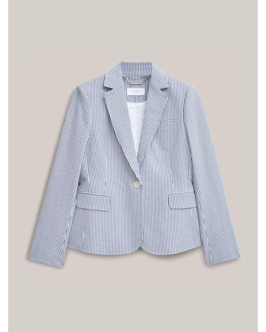 Hobbs Blue Blake Seersucker Jacket