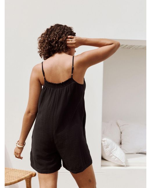 Next Black Double Cloth Playsuit