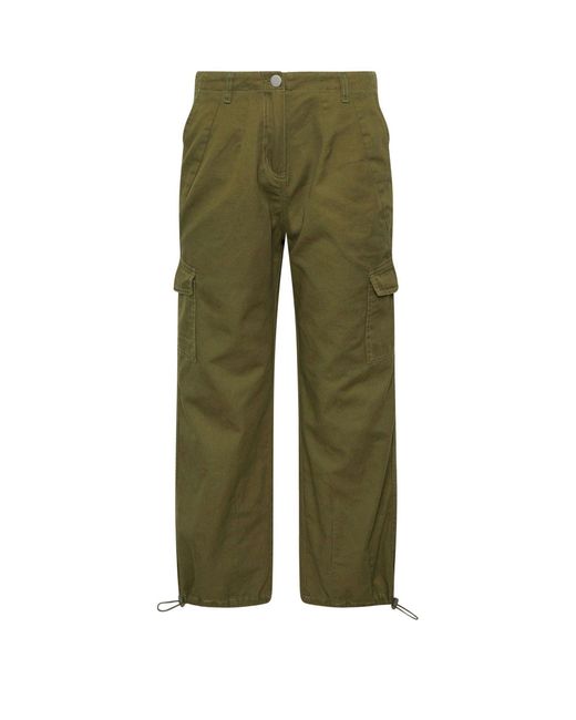 PixieGirl Petite Green Pixiegirl Petite Cuffed Cargo Trousers