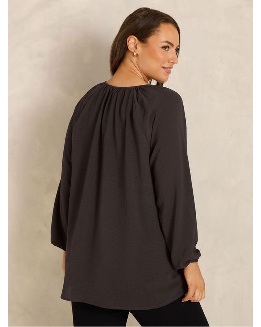 Evans Black Airflow Boho Top