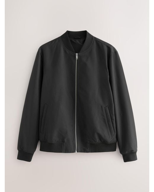 Next Black Shower Resistant Bomber Jacket for men