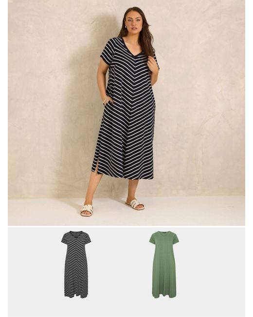 Evans Natural Jersey Dresses 2 Pack
