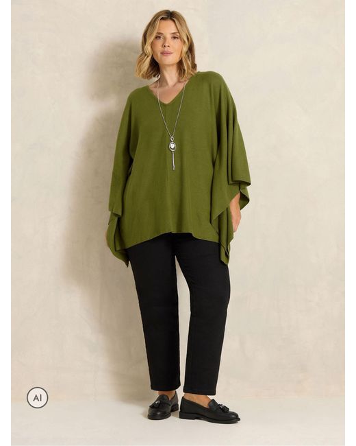 Evans Green Flat Cape Top