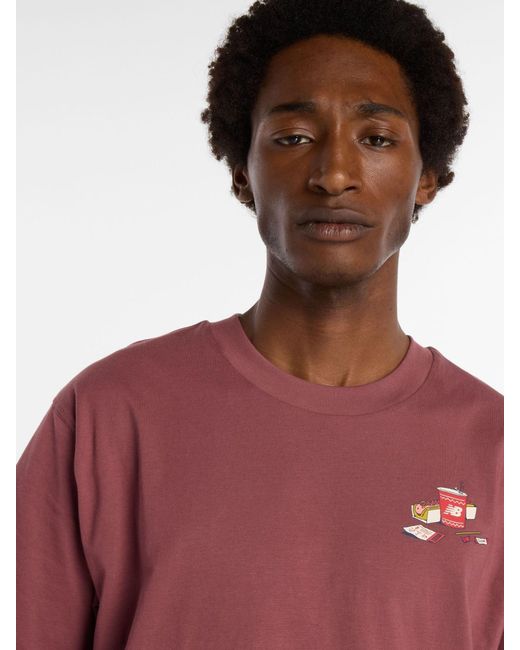 New Balance Red Spectator Back Print T-Shirt for men