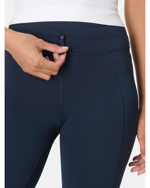 Sweaty Betty Blue Therma Boost Heat Tech 7/8 Walking Leggings