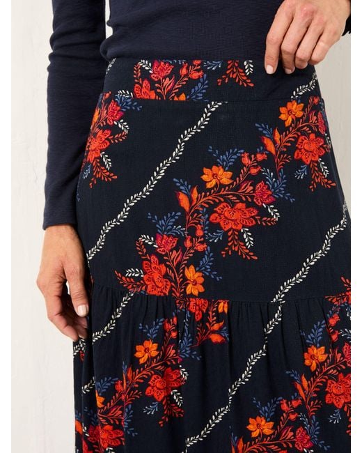 FatFace Blue Fatface Anika Midi Skirt