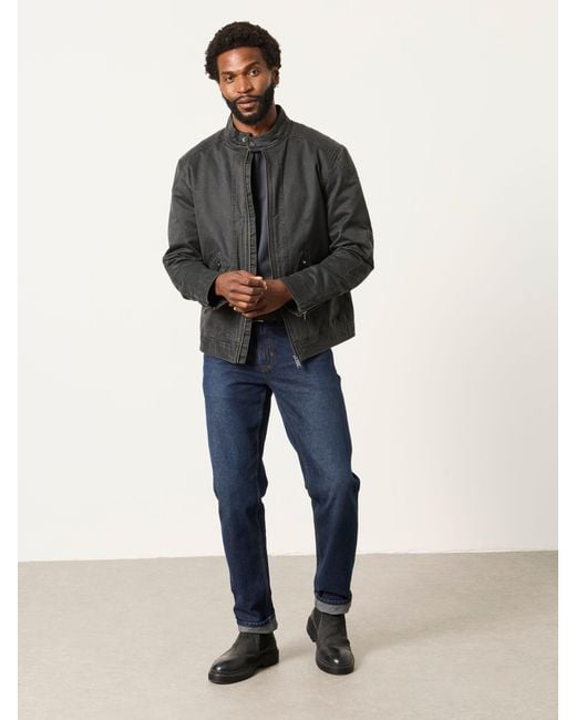 FatFace Gray Fatface Hamble Charcoal Bomber Jacket for men