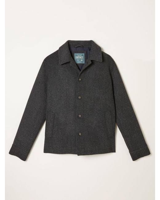 FatFace Black Fatface Hadston Wool Mix Jacket for men