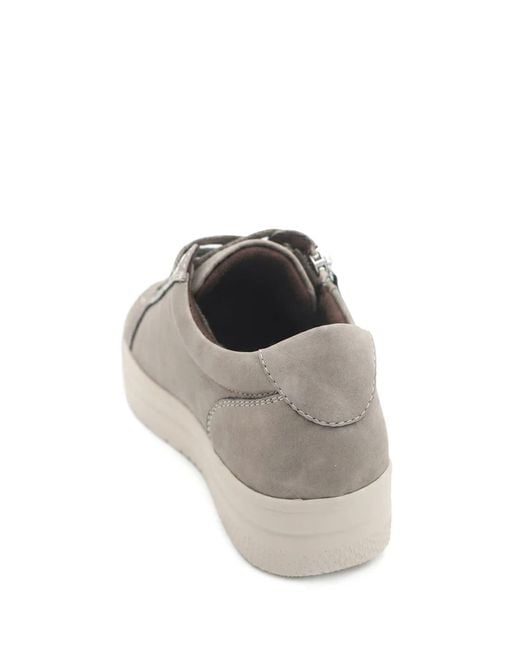 Pavers Gray Chunky Platform Trainers
