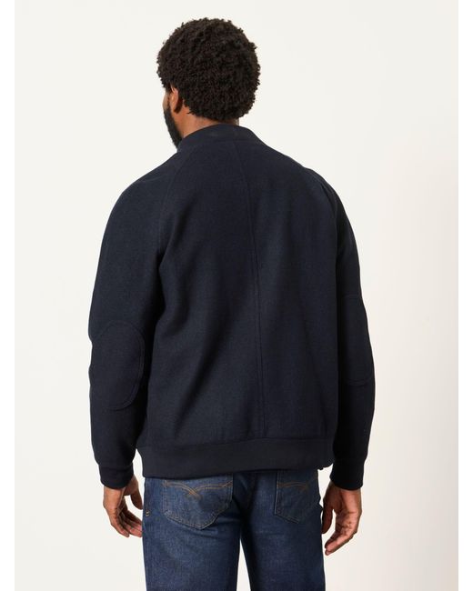 FatFace Blue Fatface Wool Mix Bomber Jacket for men
