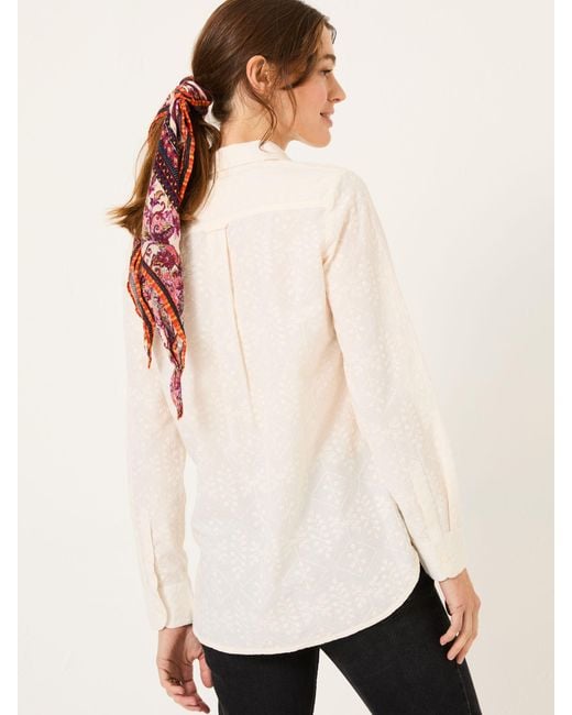FatFace Natural Fatface Olivia 100% Cotton Long Sleeve Shirt