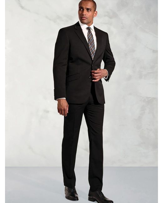 Brook Taverner Black Plain Suit Jacket for men
