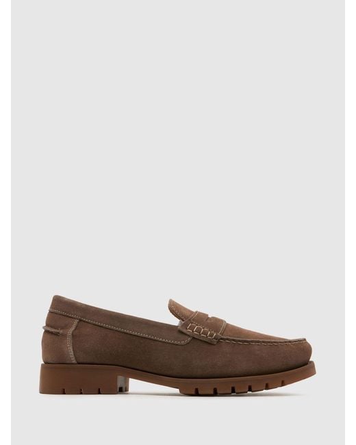Schuh Brown Rayden Suede Loafer for men