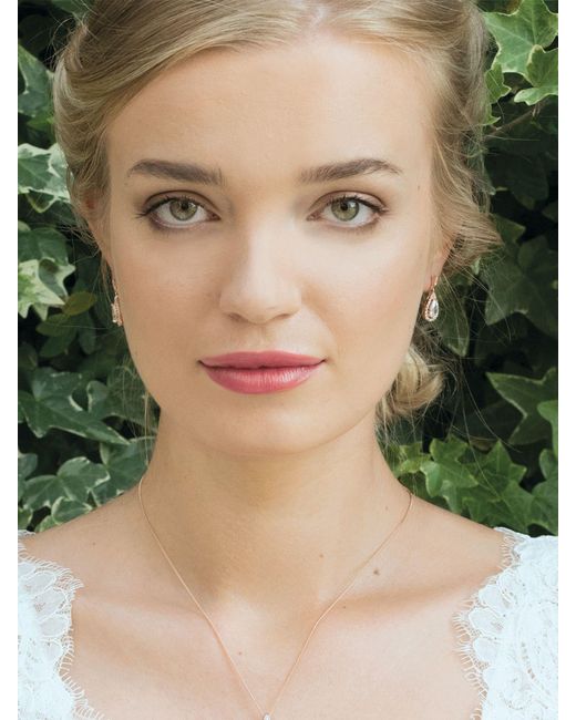 Ivory & Co. Natural Belmont And Crystal Teardrop Set