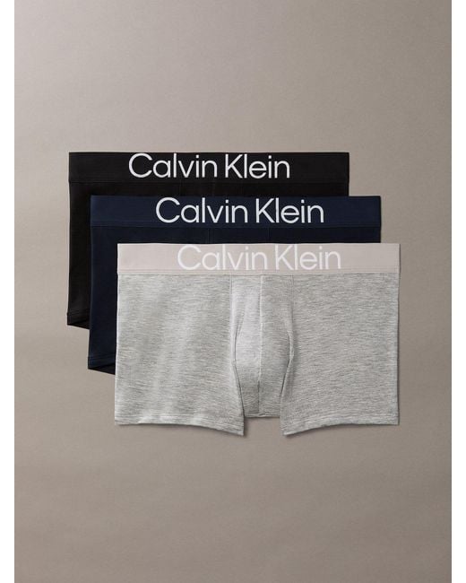 Calvin Klein Gray Trunks 3 Pack for men