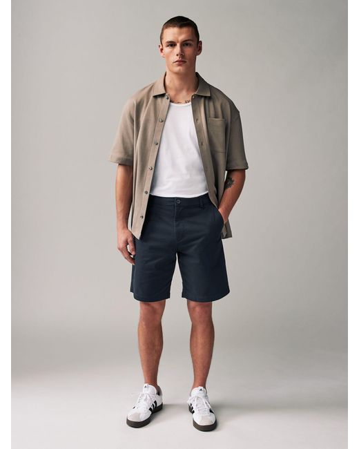 Next Gray Loose Fit Stretch Chino Shorts 2 Pack for men