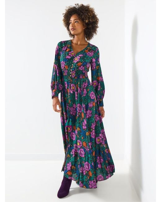 Joe Browns Blue Autumn Floral Maxi Dress