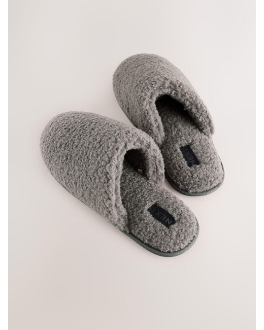 Next Gray Borg Mule Slippers for men