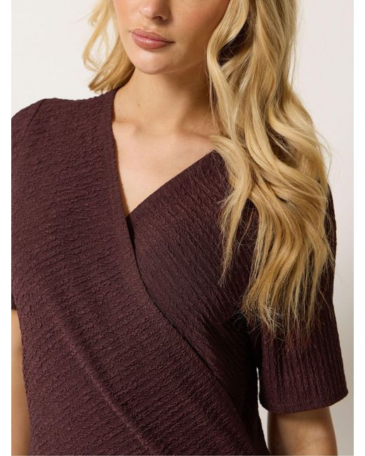 M Com Textured Wrap Top