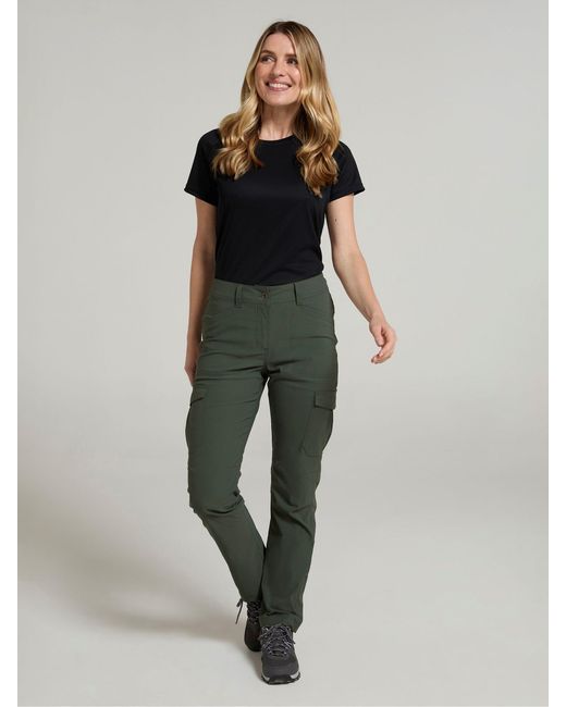 Mountain Warehouse Green Quick Drying Max Stretch Cargo Trousers