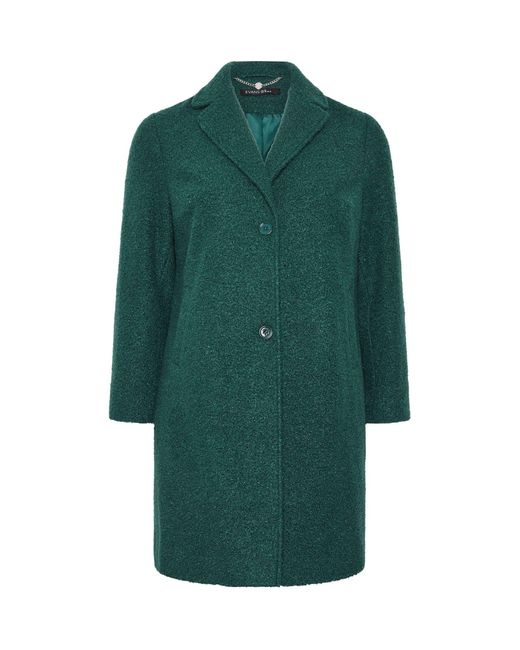 Evans Green Faux Shearling Collared Jacket