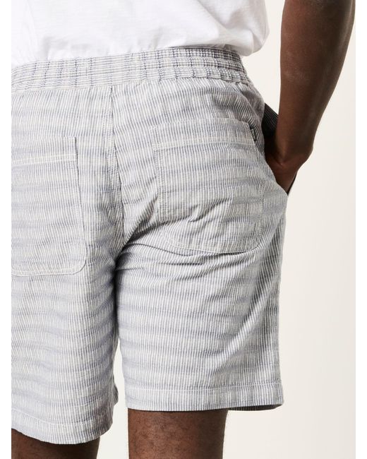 FatFace Gray Fatface Ladram Texture Stripe Shorts for men