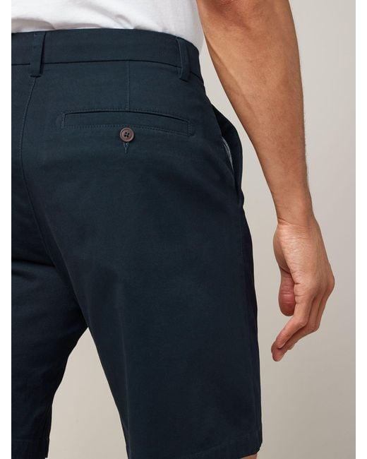 Next Blue Relaxed Fit Stretch Chinos Shorts for men