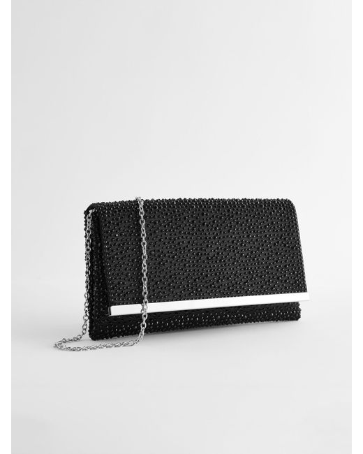 Next Black Clutch-Tasche Mit Abnehmbarer Umhängekette