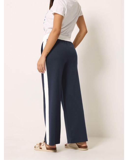 M Com Blue Petite Colourblock Trousers