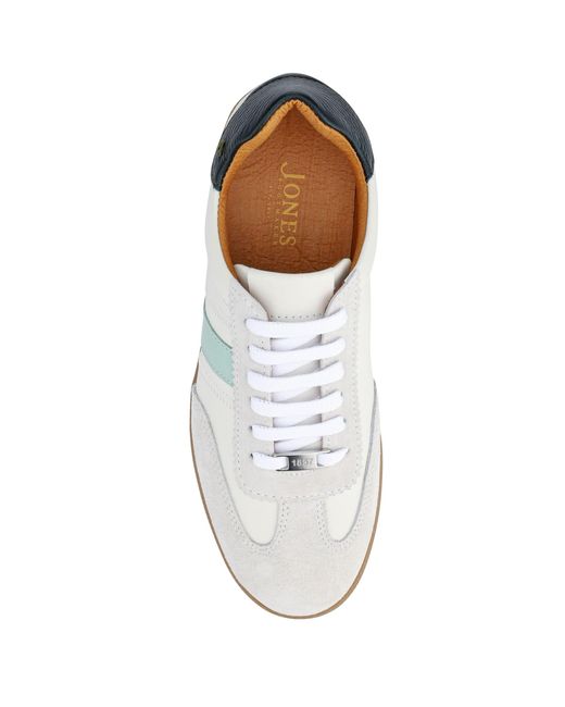 Jones Bootmaker White Artea Leather Trainers