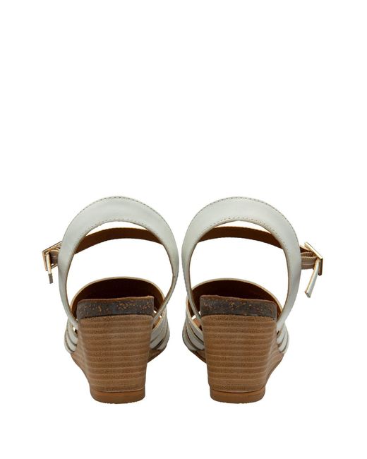 Ravel Metallic Leather Wedge Sandals