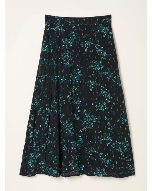 FatFace Green Fatface Skye Midi Skirt