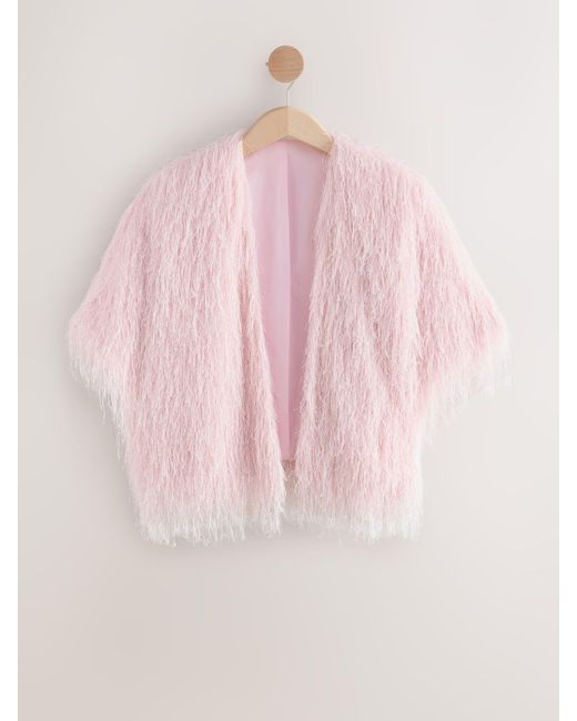 Next Pink Cropped Feather Look Cover-Up