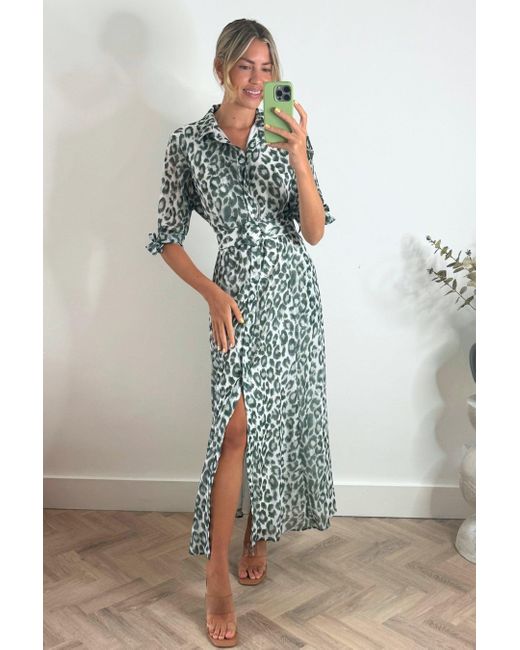 Style Cheat Natural Daphne Midaxi-Kleid Mit Gürtel