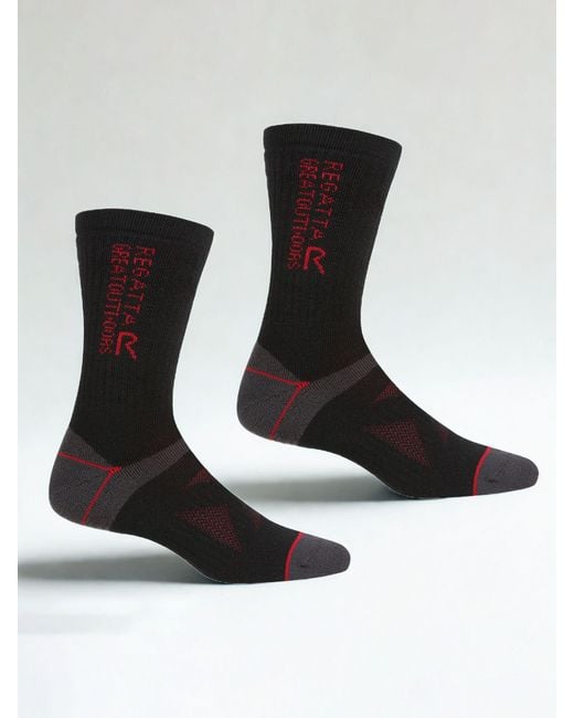 Regatta Black Wool Hiker Socks Pack