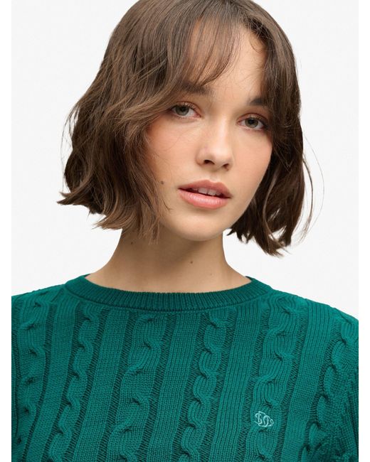 Superdry Green Essentials Cable Jumper