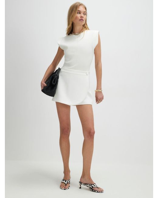 River Island White Wrap Front Skort