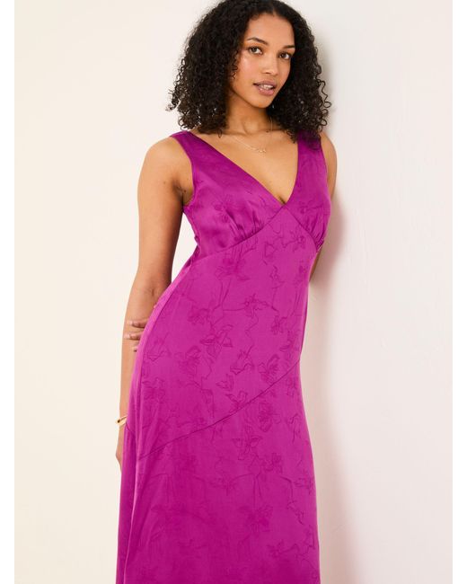 FatFace Purple Fatface Josephine Slip Dress