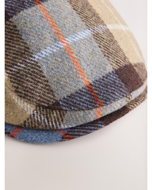 Next Gray Check Flatcap Hat
