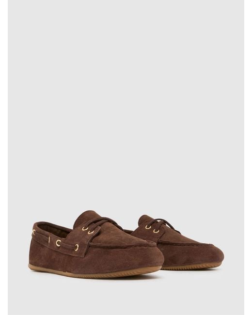 Schuh Brown Moccasin Boat Shoes