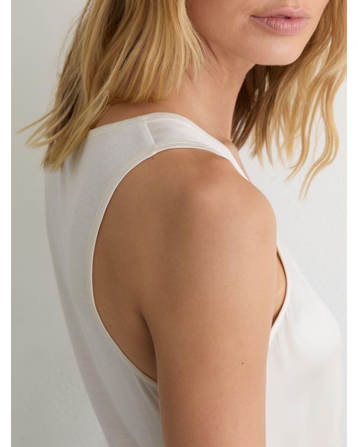 Reiss White Ruby Silk-Front Vest