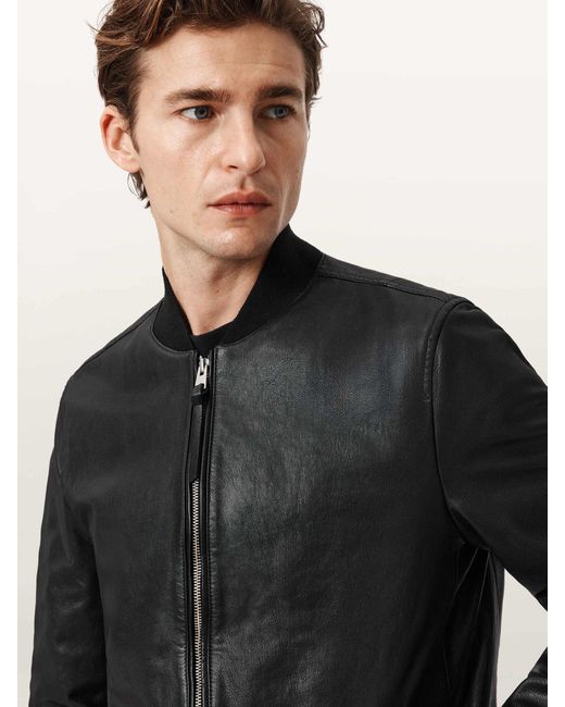 AllSaints Black Allsaints Morten Bomber Jacket for men