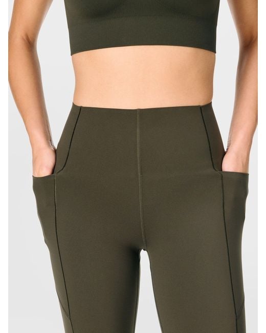 Sweaty Betty Green Full Length Power Ultrasculpt 7/8 High Waist Leggings