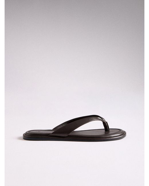 The Set White Toe Thong Flat Sandals