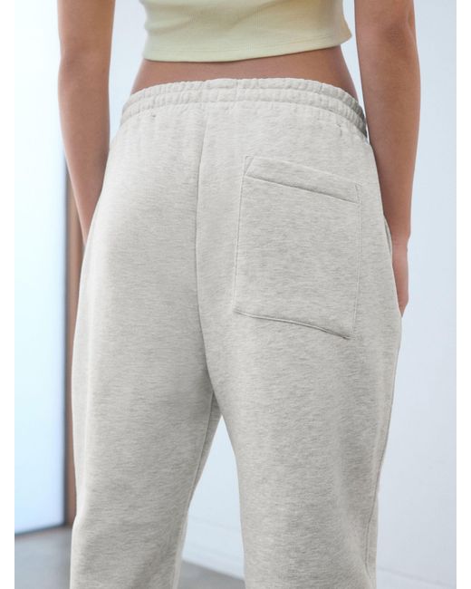 Self White Cuffed Joggers