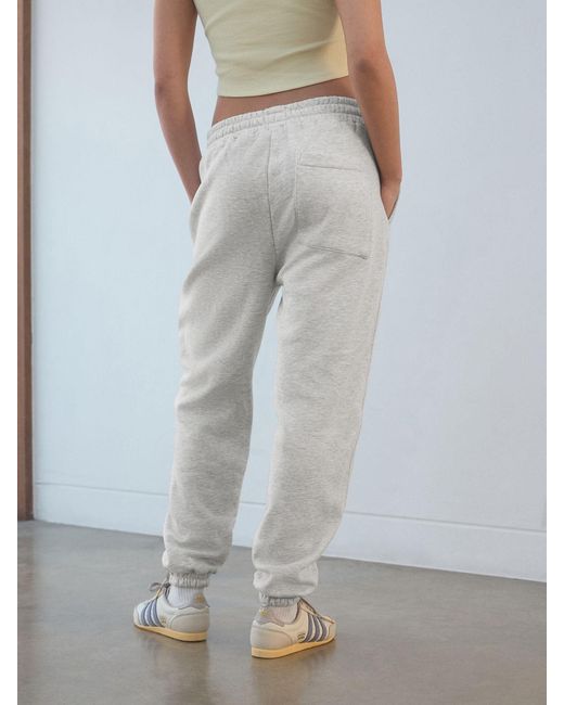Self White Cuffed Joggers