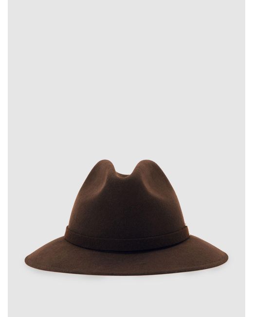 Reiss Black Holly Wool Fedora