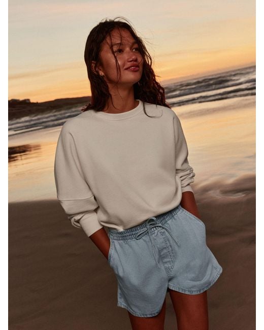 Next Blue Drawstring Mini Shorts