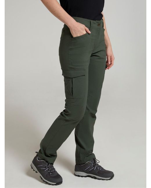 Mountain Warehouse Green Quick Drying Max Stretch Cargo Trousers